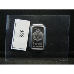 5 Grams .999 Fine Silver - Scottsdale Silver Bar