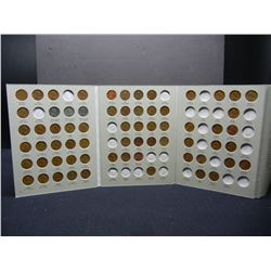 1941-74 Lincoln Cent Album with 47 Wheat Cents and 19 Lincoln Memorials
