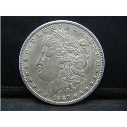 1887 S Morgan Dollar AU+++ Better Date