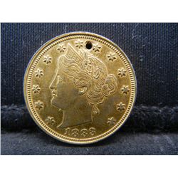 1883 Racateer Nickel Strong Details Holed Neat