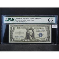 1935 G $1.00 Silver Ceritificate PMG 65 EPQ Nice