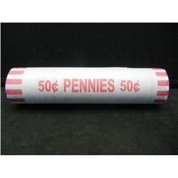Paper Wrapped Roll of United States Lincoln Wheat Penny Cents