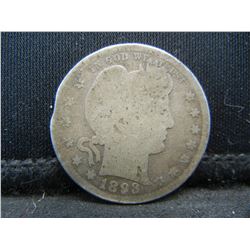 1893 United States Circulated Barber Silver Quarter