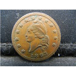 Higher grade Civil War Token Army and Navy 1863