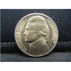 1939 D Jefferson Nickel Uncirculated The Key Date Scarce in High Grades