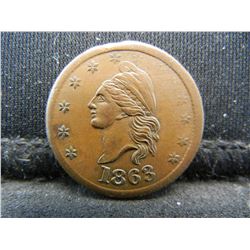 1863 Civil War Token Nice
