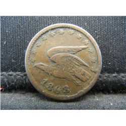 1863 Civil War Token Huntington Indian Scarce