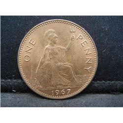 Blazing Red 1967 British Large Penny 0.0