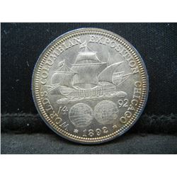 Gem BU 1892 Columbian Half Dollar Rainbow Colors!!