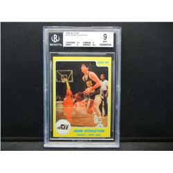 1985 Star John Stockton #144 Scrace very Limited Production BGS 9