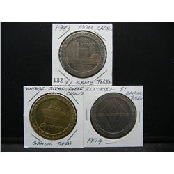 (3) One Dollar Gaming Tokens