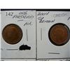 Image 2 : 1921 One Farthing, 1957 Half penny, 1971 Two Pence, 2004 One Penny, ALL From Great Britain