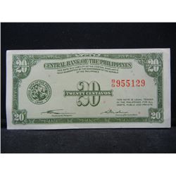 Phillipines Twenty Centavo Note