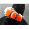 Image 3 : WOMAN'S ORANGE FIRE OPAL RING (SIZE 6), FASHION JEWELRY