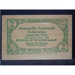 1950 TWO WOODEN NICKLES
