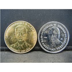 (2) US PRESIDENTS-BU, (GEORGE H. BUSH & RONALD REAGAN)
