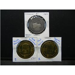 3 CANADIAN COINS (SCOTT STEVENS-ROB ZAMUNER, PAUL KARIYA-THEOREN FLEURY (HOCKEY) & ABEGWEIT DOLLAR P
