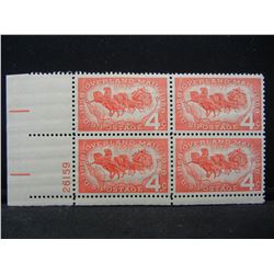 1858-1958 Overland Mail Postage Vintage Unused Plate Block Stamps