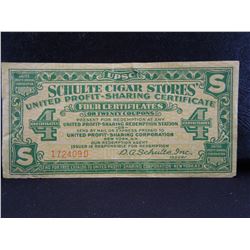 Schultz cigar shops profit sharing certificate