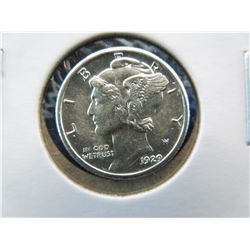 brilliant uncirculated 1929 mercury dime