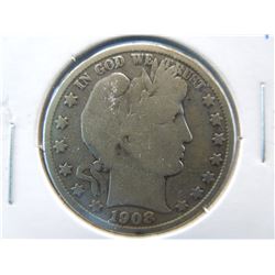 1908 barber half dollar