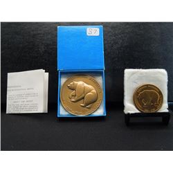 two bicentennial of California high relief medals