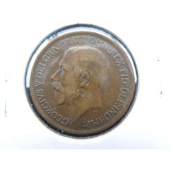 1917 British half penny