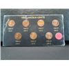Image 1 : 1982 7 coin memorial cent set .  This set includes all 7 varieties of coins minted that year