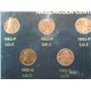 Image 2 : 1982 7 coin memorial cent set .  This set includes all 7 varieties of coins minted that year