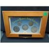 American historic dollar collection includes a Morgan silver dollar, peace dollar, ike dollar, Susan