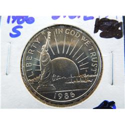 1986-s proof statute of liberty half dollar