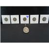Image 1 : 5 buffalo nickels and a buffalo nickel keychain