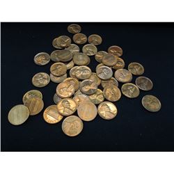 Lot of 50 brilliant uncirculated 1966 memorial cents from special mint sets