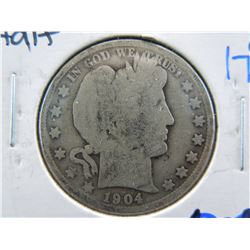 semi key date 1904-o barber half dollar