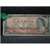 Image 1 : series of 1954 two dollar canadian bank note with the devil's face.  This was an error in printing. 