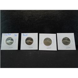 new jersey quarters lot includes a silver proof quarter, proof quarter, philadelphia mint, and denve