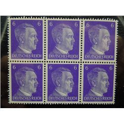 6 german nazi hitler stamps