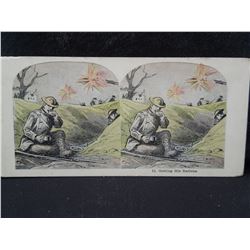 vintage world war one photo card of men in the trenches