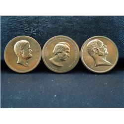 three presidential high relief medals includes andrew johnson, chester arthur, and ulysses s grant