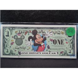 one dollar disney mickey mouse note.  These notes book on ebay for $30 to $40