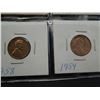 Image 8 : vintage jefferson nickels and wheat cents