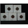 Image 1 : 5 indian head cents carded and dated