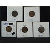 Image 1 : 5 indian head cents carded and dated