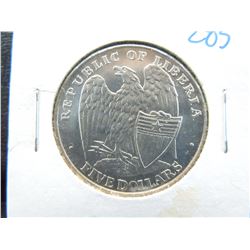 the battle of ft sumter 5 dollar coin from the republic of liberia