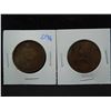 Image 1 : 1922 and 1938 british large cents