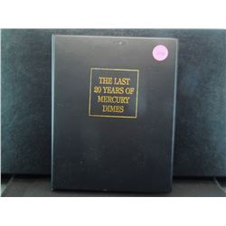 the last twenty years of mercury dimes coin book with a 1942 dime included