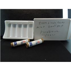 2009 lincoln mint set rolls.  This set includes original bank rolls of 2009-p and 2009-d formative y