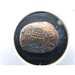 bronze coin minted in the middle ages in poland