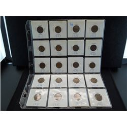 sheet of 20 carded wheat cents