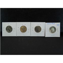 1999 pennsylvania silver proof, proof, philadelphia, and denver quarters